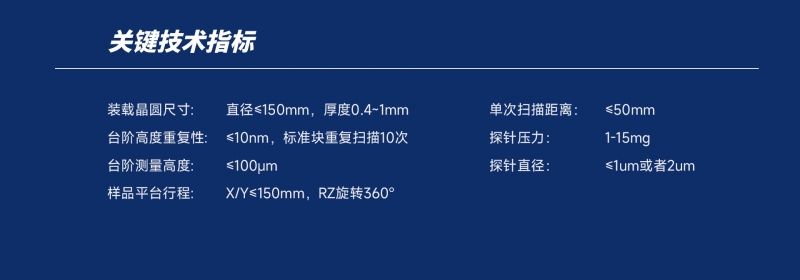 國產(chǎn)臺階儀JS100A核心技術(shù)指標